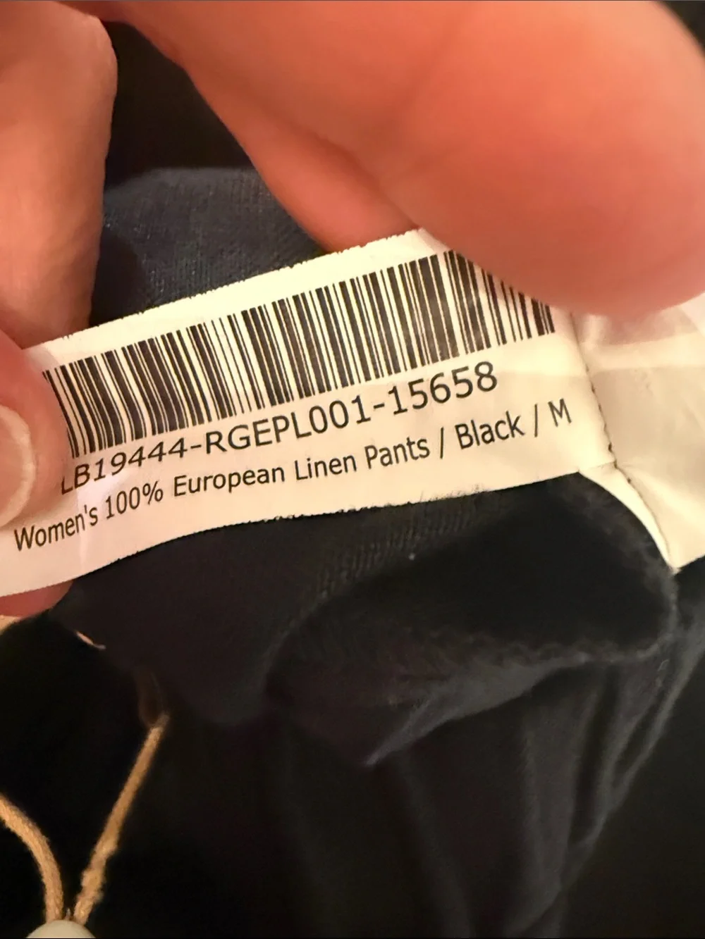 NWT Quince 100% European Linen Pants Black Medium (332)